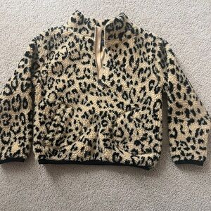 Ralph Lauren Leopard Print Fleece Pullover